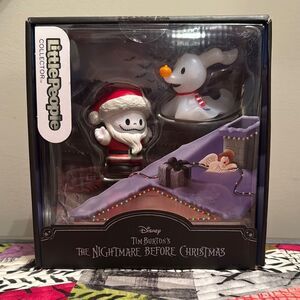 Little People Collector The Nightmare Before Christmas Toy Set Santa Jack & Zero